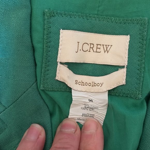 J Crew Green Schoolboy Blazer Size 00 - Picture 2 of 8